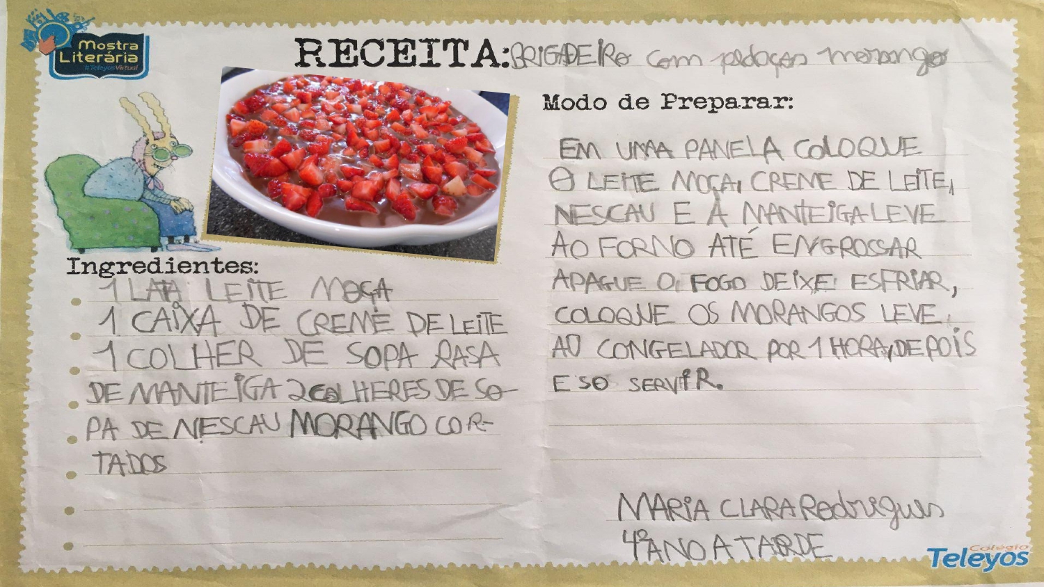 MARIA CLARA RODRIGUES SILVA - Brigadeiro com pedaços de morango 